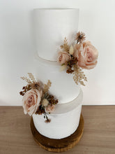 Load image into Gallery viewer, Beige Silk Rose Cake Topper: Wedding, Christening, Birthday