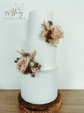 Load image into Gallery viewer, Beige Silk Rose Cake Topper: Wedding, Christening, Birthday