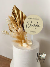 Load image into Gallery viewer, Custom Dried Foliage Cake Topper: Palm Leaf & Spear