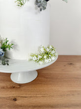 Load image into Gallery viewer, Dusty Blue Floral Cake Topper: Gypsophila & Eucalyptus Wedding Decoration