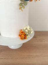 Load image into Gallery viewer, Cake Flowers - Wedding Cake Flowers - Cake Topper - Cream - Burnt Orange - Navy Blue - Christening / Birthday cake decoration Gypsophila