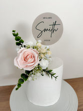 Load image into Gallery viewer, Blush Pink Rose Cake Topper: Wedding Floral Arrangement