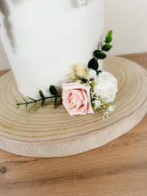 Load image into Gallery viewer, Blush Pink Rose Cake Topper: Wedding Floral Arrangement