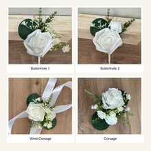 Load image into Gallery viewer, Wedding Day Brides Bouquet- Wedding packages - Gypsophila Eucalyptus - White/Ivory - Dark Green - Sage Bouquets - Wedding Flowers