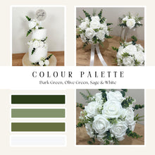 Load image into Gallery viewer, Wedding Day Brides Bouquet- Wedding packages - Gypsophila Eucalyptus - White/Ivory - Dark Green - Sage Bouquets - Wedding Flowers