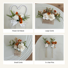 Load image into Gallery viewer, Wedding Day Brides Bouquet- Wedding packages - White/Ivory - Burnt Orange - Dark Green - Sage Bouquets - Wedding Flowers