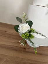 Load image into Gallery viewer, White Foam Rose Cake Flowers: Wedding Cake Topper