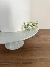 Load image into Gallery viewer, Dusty Blue Rose Cake flowers - Cake Topper: Gypsophila & Eucalyptus Wedding Floral Arrangement