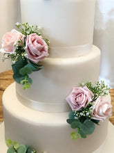 Load image into Gallery viewer, Blush Pink Foam Rose Cake Flowers: Wedding Cake Topper