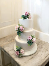 Load image into Gallery viewer, Blush Pink Foam Rose Cake Flowers: Wedding Cake Topper