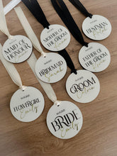 Load image into Gallery viewer, Personalized Wedding Hanger: Bridal Party Gift with Ribbon
