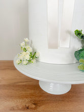 Load image into Gallery viewer, Custom Wedding Cake Topper: Green Eucalyptus & Cream Floral Arrangement