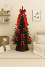 Load image into Gallery viewer, Luxury Handmade Velvet Christmas Tree Bow Topper: Red Holiday Decor