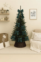 Load image into Gallery viewer, Luxury Handmade Velvet Christmas Tree Bows: Bottle Green Clip-On Decorations - Bottle Green - Forest Green