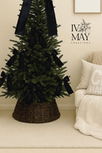 Load image into Gallery viewer, Luxury Handmade Velvet Christmas Tree Bow Clip - Black Sparkle Decor