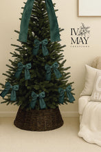 Load image into Gallery viewer, Luxury Handmade Velvet Christmas Tree Bow Topper: Bottle Green Clip-on Bows - Forest Green