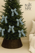 Load image into Gallery viewer, Luxury Handmade Velvet Christmas Tree Bow Topper: Mint Green, Sage Green