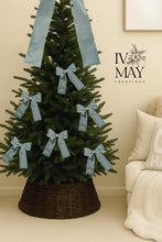 Load image into Gallery viewer, Luxury Handmade Velvet Christmas Tree Bow Topper: Mint Green, Sage Green