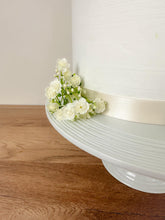 Load image into Gallery viewer, Sage Green Rose Cake Topper: Silk Flower Wedding Garland