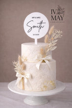 Load image into Gallery viewer, Dried Foliage Cake Side Sprays & Personalised Acrylic Cake Topper