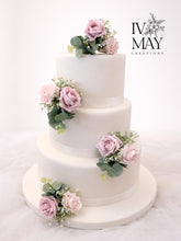 Load image into Gallery viewer, Blush Pink Foam Rose Cake Flowers: Wedding Cake Topper