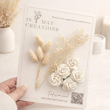 Load image into Gallery viewer, Sage Green - Dried Rose Cake Decorations |Personalised Acrylic Name Cake Topper | Custom Age Heart Topper | Elegant Birthday Cake Decor