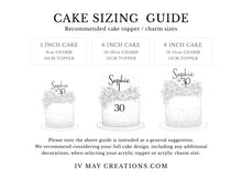 Load image into Gallery viewer, Brushed Gold Acrylic Cake Charm: acrylic initials - Wedding Cake Acrylic Topper