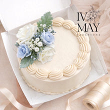 Load image into Gallery viewer, Dusty Blue - Rose Cake Topper: Foam Flower Wedding, Birthday, Christening Decoration - cake flowers - birthday or christening