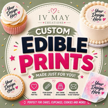 Load image into Gallery viewer, Custom Edible Cake Image | Any Photo, Logo or Clipart | A5 & A4 Icing Sheet | Personalised Cake Topper Print