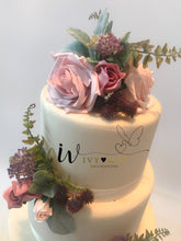 Load image into Gallery viewer, Cake Flowers - Cake decoration - Dusty Pink - Blush Pink - Wedding cake - Christening - Birthday