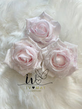 Load image into Gallery viewer, SET of 3 10cm Christmas Tree Clip On Foam Roses Light Blush Pink