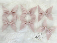 Load image into Gallery viewer, Blush Pink Velvet Christmas tree Bows - Christmas tree butterflies Bows - Blush Pink