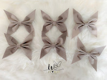 Load image into Gallery viewer, SET OF 6 Silver Velvet Christmas tree Bows - Christmas tree butterflies Bows