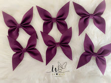 Load image into Gallery viewer, Plum Velvet Christmas tree Bows - Christmas tree butterflies Bows - Purple