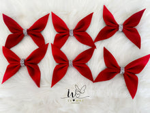 Load image into Gallery viewer, Red Velvet Christmas tree Bows - Christmas tree butterflies Bows - Traditional Red
