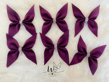 Load image into Gallery viewer, Plum Velvet Christmas tree Bows - Christmas tree butterflies Bows - Purple