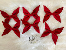 Load image into Gallery viewer, Red Velvet Christmas tree Bows - Christmas tree butterflies Bows - Traditional Red