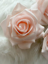 Load image into Gallery viewer, SET OF 3 Christmas Tree Decoration - Glitter misty pink sparkle Clip on Roses