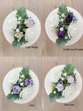 Load image into Gallery viewer, Wedding Birthday christening cake decoration. Cake flowers. Cake topper. Cake topper, blush - pale blue gypsophila - bouquet - button holes