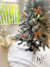 Load image into Gallery viewer, Blush Pink Velvet Christmas tree Bows - Christmas tree butterflies Bows - Blush Pink