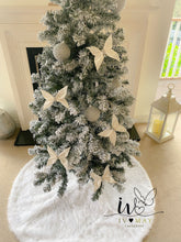 Load image into Gallery viewer, SET OF 6 - Christmas Tree Velvet Bows - Clip on - Christmas tree butterflies Bows - White