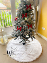 Load image into Gallery viewer, Red Velvet Christmas tree Bows - Christmas tree butterflies Bows - Traditional Red