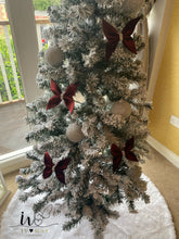 Load image into Gallery viewer, Burgundy Red Velvet Christmas tree Bows - Christmas tree butterflies Bows - Wine Red