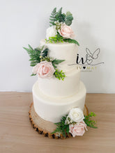 Load image into Gallery viewer, FULL SET cake decoration flower floral arrangement Blush Pink ivory foam roses topper