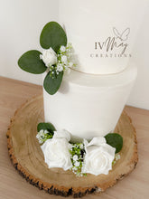 Load image into Gallery viewer, FULL SET gypsophila and eucalyptus leaf cake topper wedding decorations floral arrangement