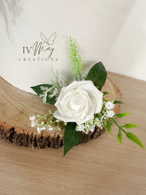 Load image into Gallery viewer, Cake Flowers - Wedding Cake Flowers - Cake Topper - White - boho style - dried - Christening / Birthday cake decoration