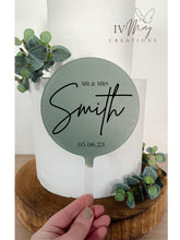 Load image into Gallery viewer, Large 12cm Personalised Acrylic Cake Topper