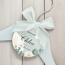 Load image into Gallery viewer, Personalised Wedding Day Dress Hanger With Tag
