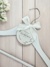 Load image into Gallery viewer, Personalised Wedding Day Dress Hanger With Tag
