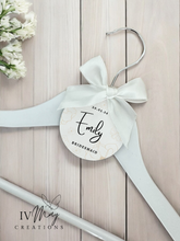 Load image into Gallery viewer, Personalised Wedding Day Dress Hanger With Tag
